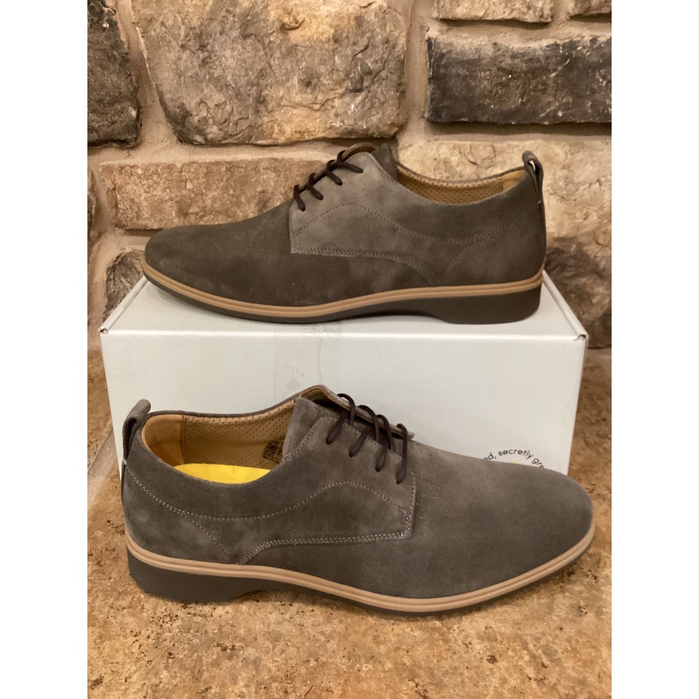 Amberjack The Original Slate Grey Suede Derby Shoes Size 10 Wide Mens New